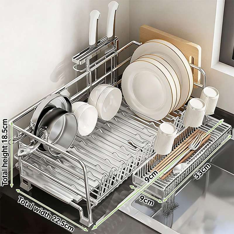 No-Assembly Stainless Steel Dish Rack | மொத்த நன்மைகள்
